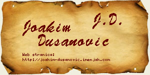 Joakim Dušanović vizit kartica